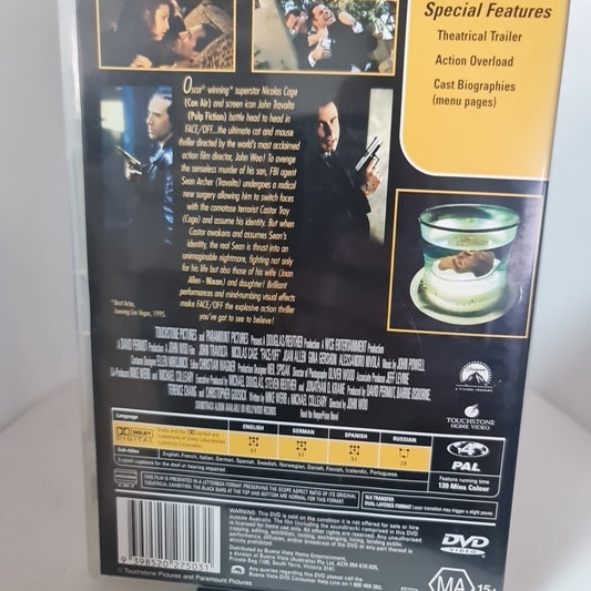 Face/Off (Special Edition, DVD, Region 4, 1997) Free Postage 1