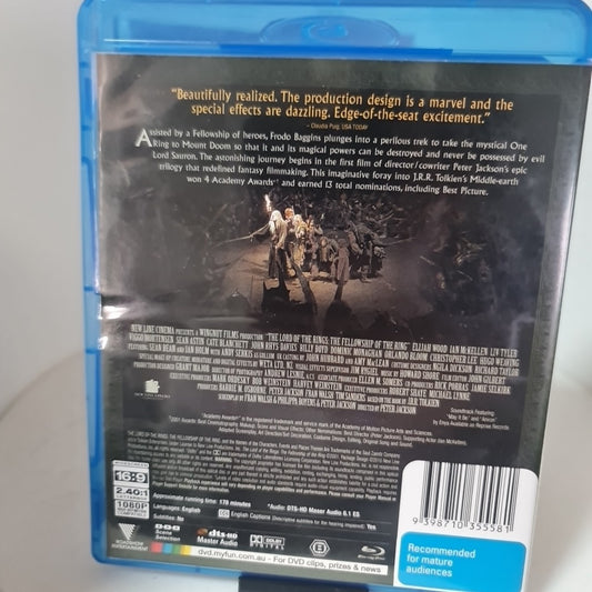 The Lord of the Rings-The Fellowship of the Ring (Blu-ray, B, 2001) Free Post1