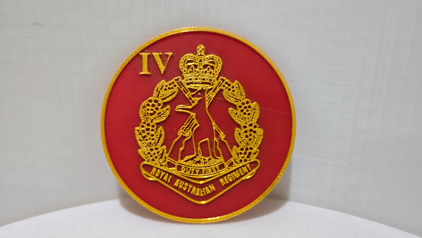 ADF RAR Skippy Badge Coaster Set - 3D Printed