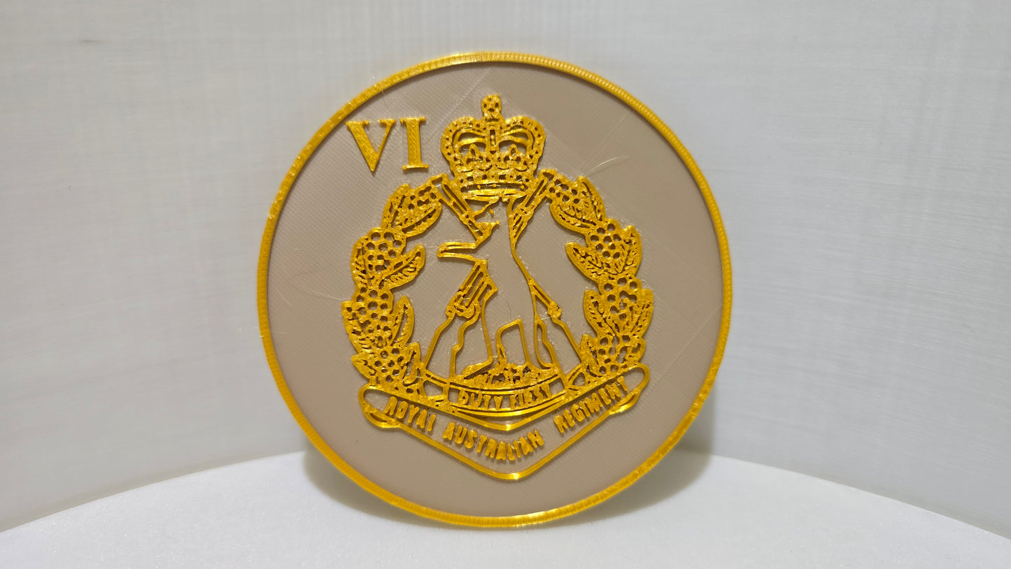 ADF RAR Skippy Badge Coaster Set - 3D Printed