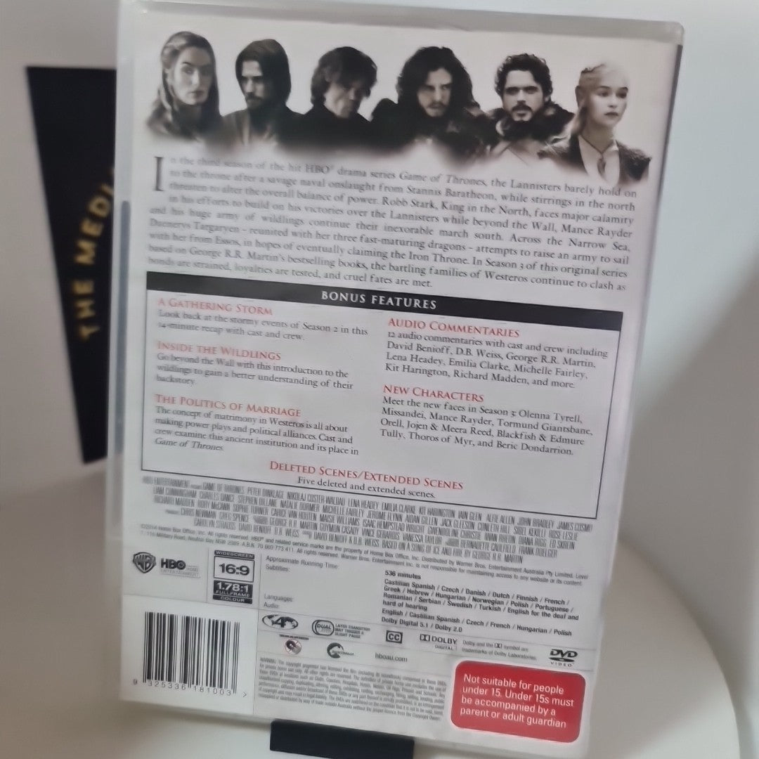 Game of Thrones : Season 3 (DVD, Region 4, 2013) Free Postage 1
