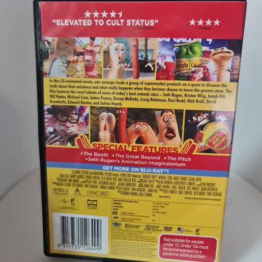 Sausage Party (DVD, Region 2,4,5, 2016) Free Postage 1