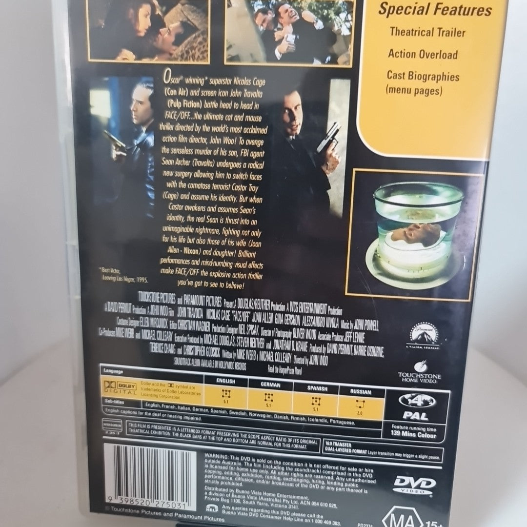 Face/Off (Special Edition, DVD, Region 4, 1997) Free Postage 1
