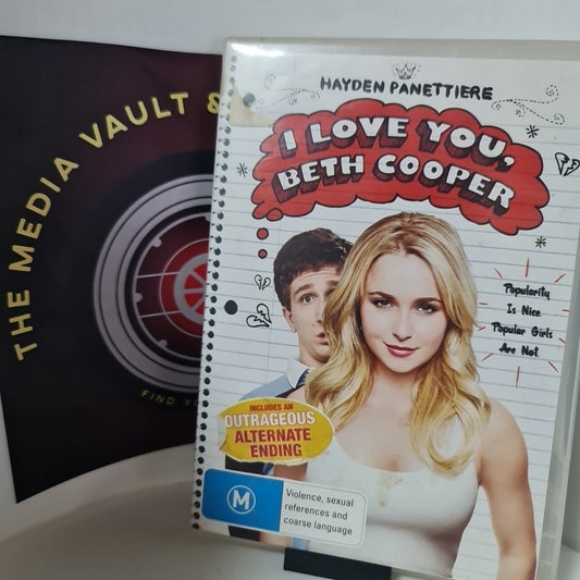 I Love You, Beth Cooper (DVD, Region 4, 2009) Free Postage 0