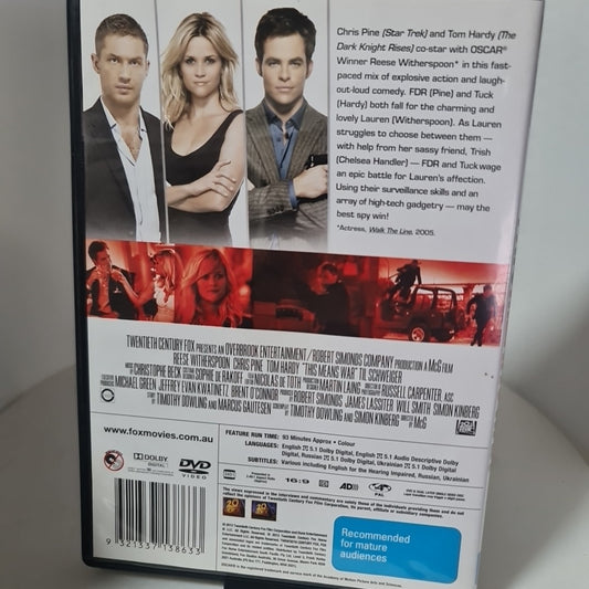 This Means War (DVD, Region 4, 2012) Free Postage 1