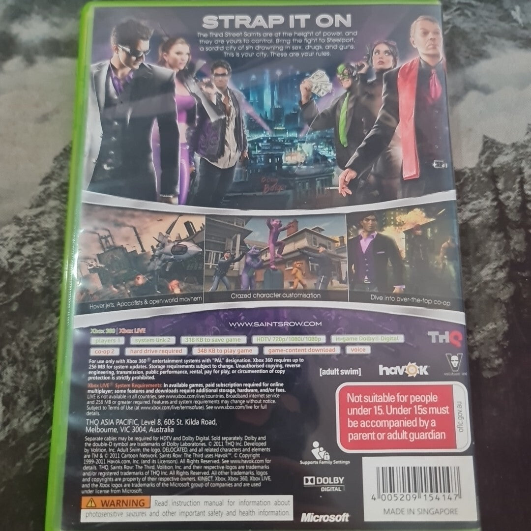 Saints Row The Third W/ Booklet (XBOX 360 Game, PAL) Free Postage  1