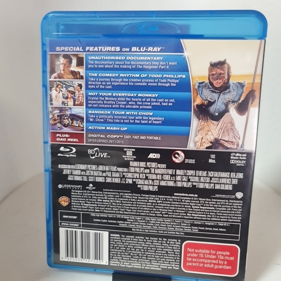 The Hangover : Part 2 (Blu-ray & DVD, Region 4, 2011) Free Postage 1