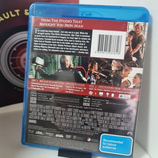 Thor | Triple Play (Blu-ray & DVD, 2011) Free Postage 1