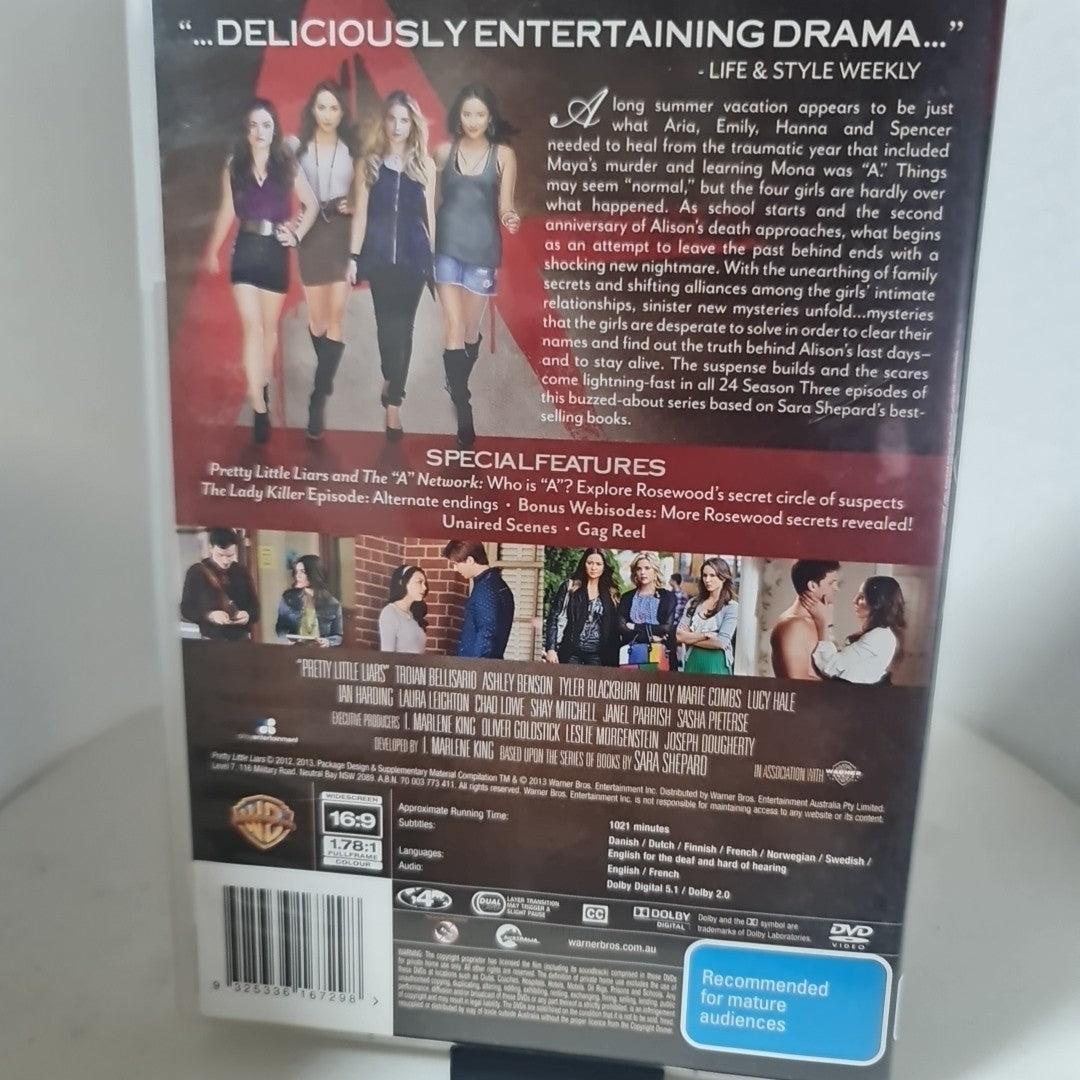 Pretty Little Liars : Season 3 (6 Disc, DVD, Region 4, 2013) Free Postage 1