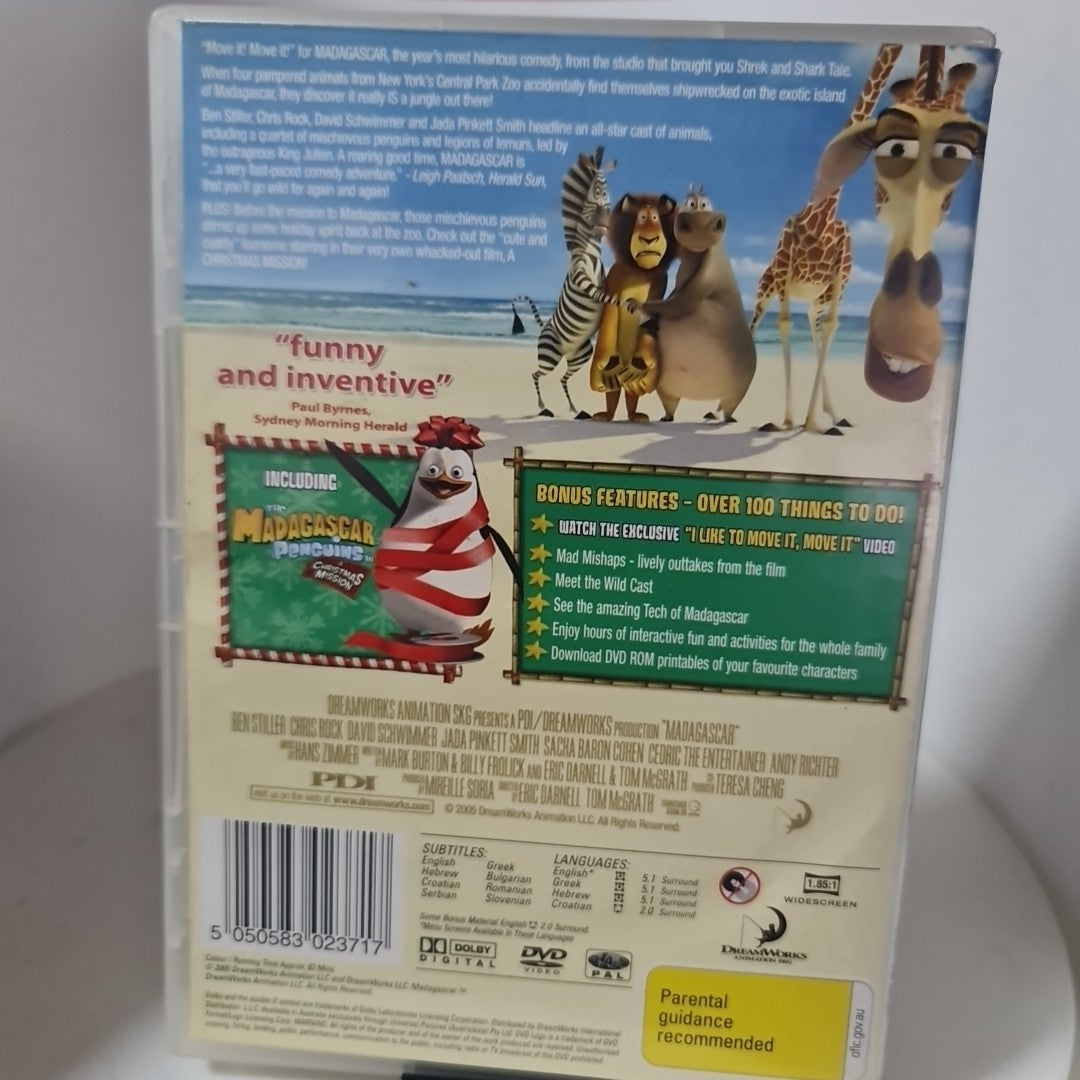 Madagascar (DVD, Region 2,4,5, 2005) Free Postage 1
