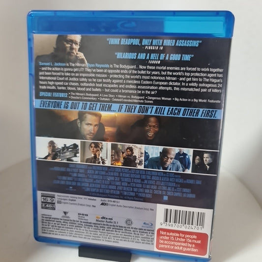 The Hitman's Bodyguard (Blu-ray, Region B, 2017) Free Postage 1