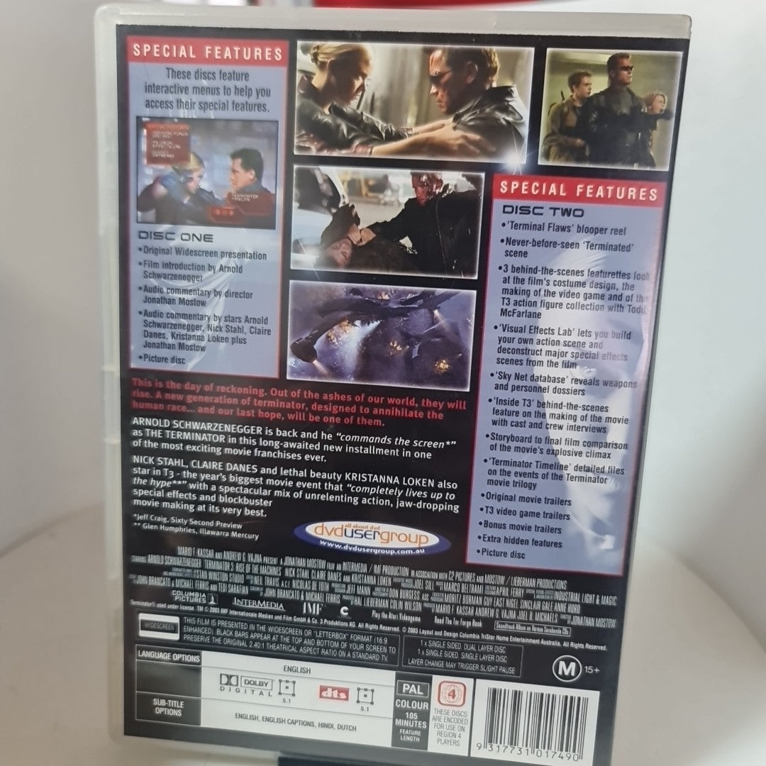 Terminator 3 - Rise of the Machines (DVD, Region 4, 2003) Free Postage 1