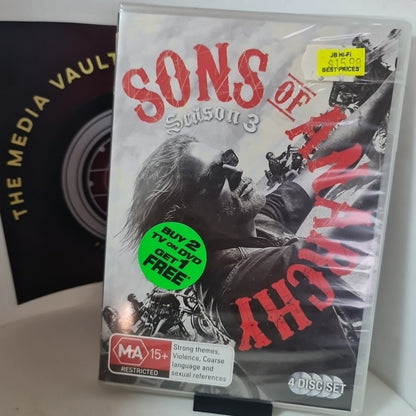 Sons of Anarchy : Season 3 (Brand NEW Sealed, DVD, Region 4, 2010) Free Post 0
