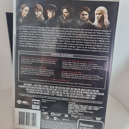 Game of Thrones : Season 2 W/ Booklet (DVD, Region 4, 2012) Free Postage 1