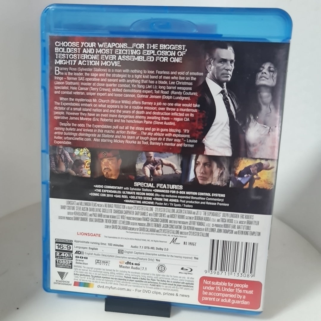 The Expendables (Blu-ray, Region B, 2010) Free Postage 1