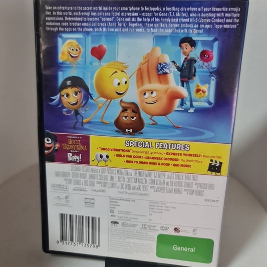 The Emoji Movie (DVD, Region 2,4,5, 2017) Free Postage 1