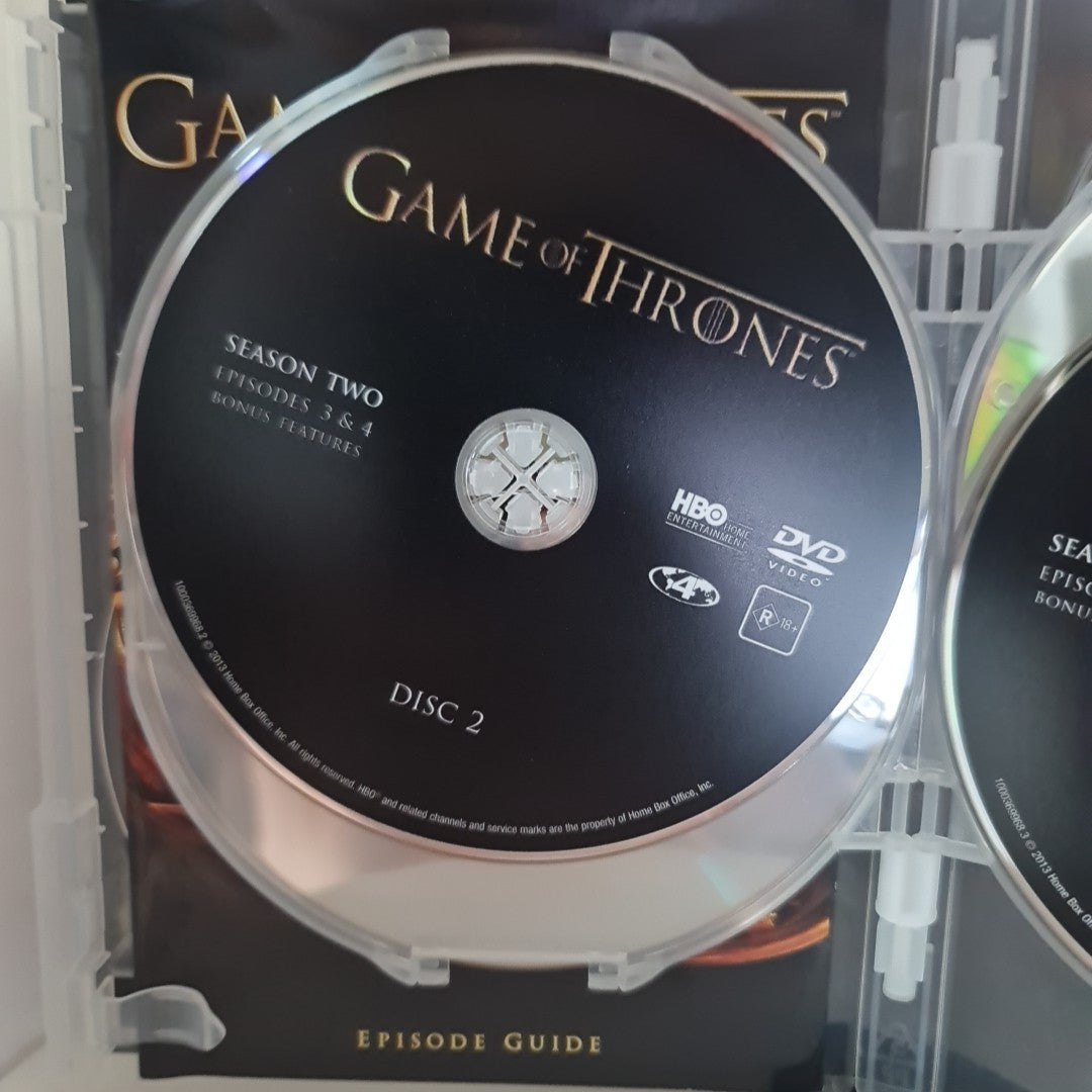 Game of Thrones : Season 2 W/ Booklet (DVD, Region 4, 2012) Free Postage 3