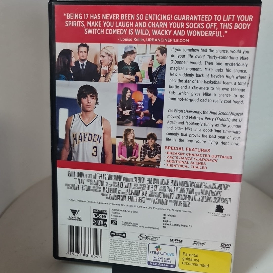 17 Again (DVD, Region 4, 2009) Free Postage 1