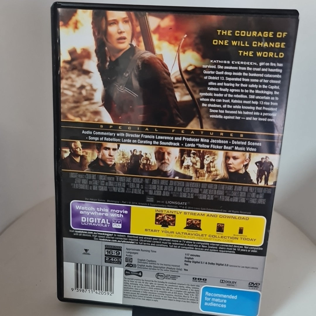 The Hunger Games - Mockingjay : Part 1 (DVD, Region 4, 2014) Free Postage 1