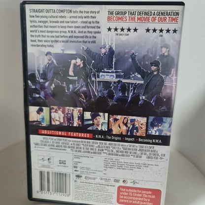 Straight Outta Compton (DVD, Region 2,4,5, 2015) Free Postage 1